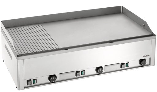 Plancha - 3 zones lisses & rainurées - Bartscher A370139