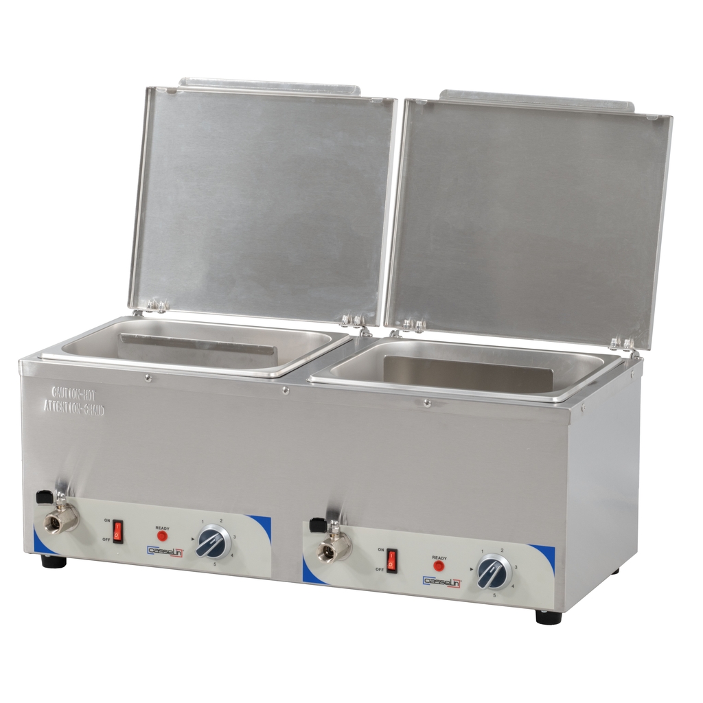 Bain marie - chauffe-saucisses - 2xGN1/2 - Casselin CBMECS2
