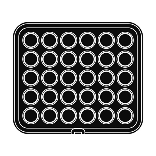 Plaque pour Cookmatic format tartelettes ø 48 - Fonçeuse à tarte Pavoni Italia PIASTRA26
