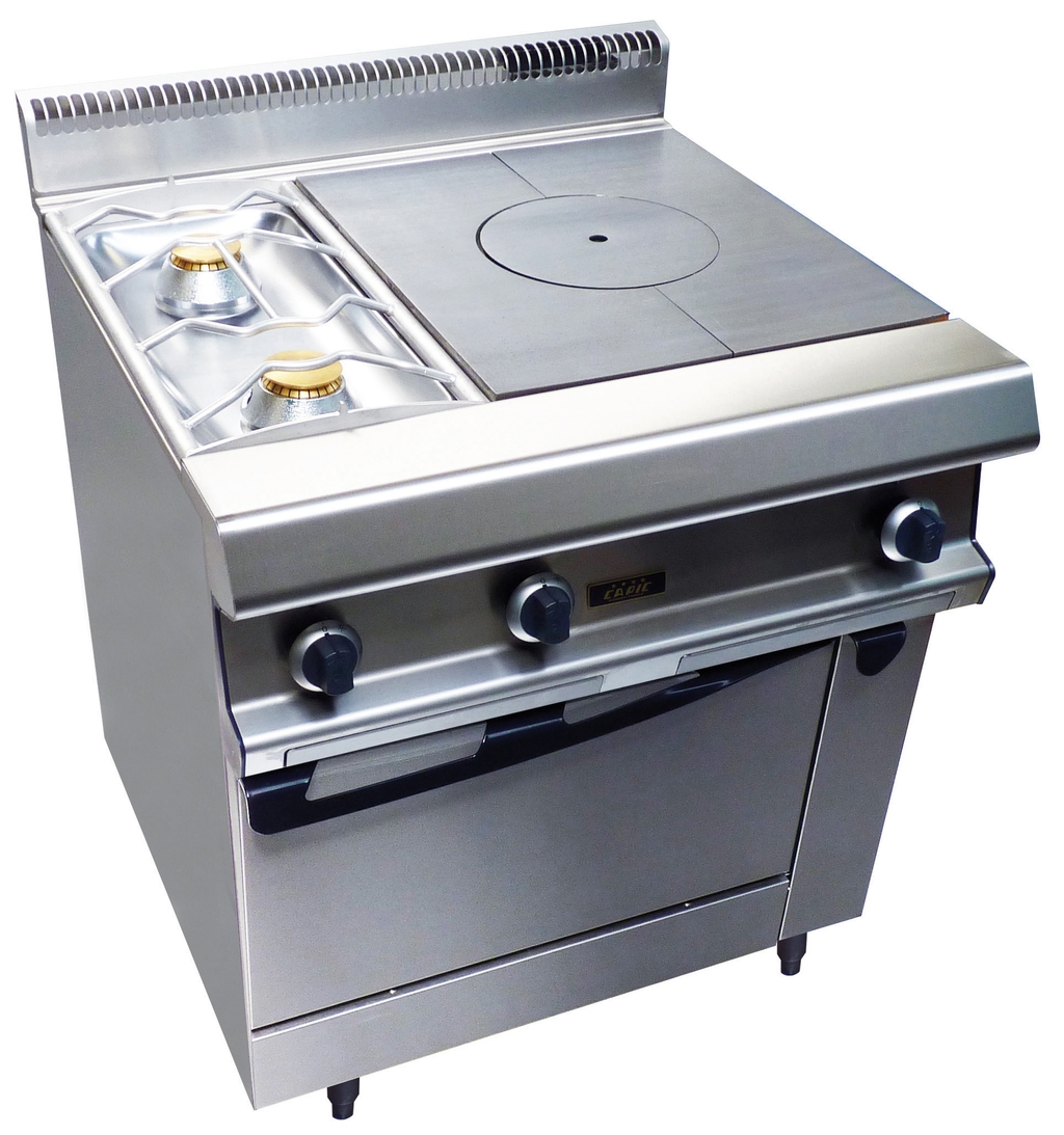 Fourneau électrique - 2 brûleurs et plaque coup de feu gaz - CAPIC W290151