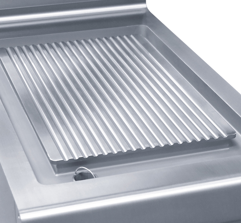 Plancha électrique - 1 zone de chauffe rainurée - CAPIC W381512 - X050976 n°2