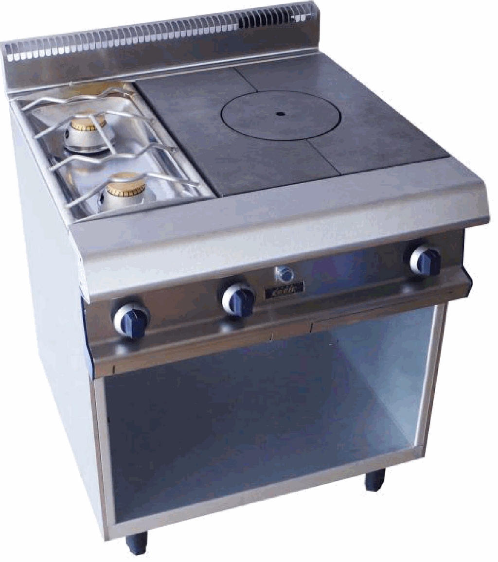 Piano de cuisson sur placard ouvert - 2 brûleurs et plaques coup de feu gaz - CAPIC W290121