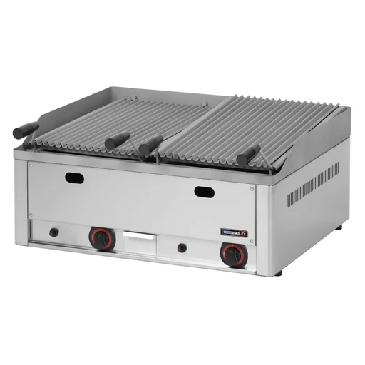 Grill à pierre de lave - 2 zones - Casselin CGPLD