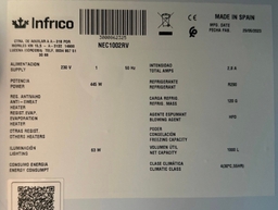Vitrine murale positive - 530x510mm - 1000L - Infrico NEC1002RV n°2