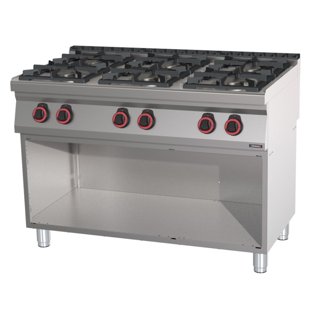 Piano de cuisson - gaz - 6 feux - Casselin C7FOG6F120S