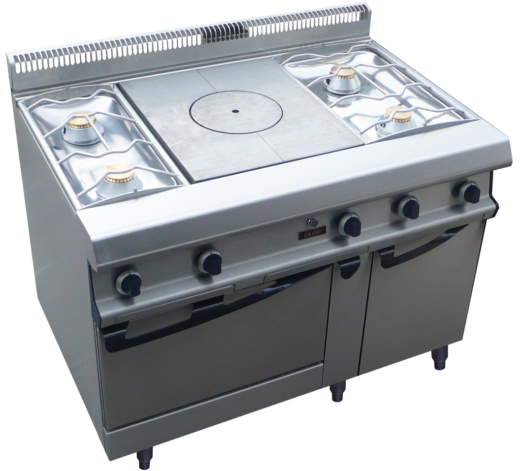 Fourneau gaz - 4 brûleurs gaz et plaque coup de feu gaz - CAPIC W382561