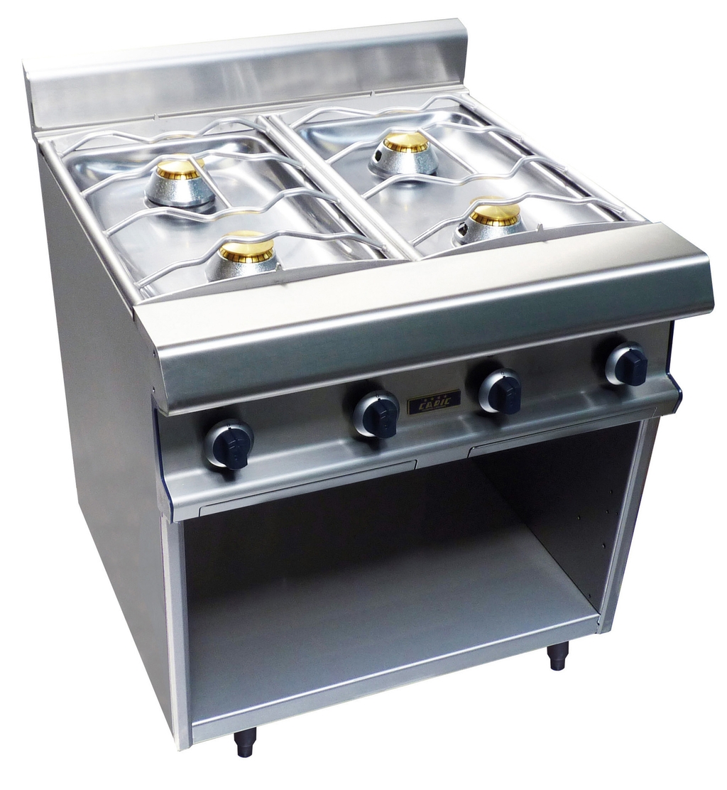 Piano de cuisson sur placard ouvert - 4 brûleurs gaz - CAPIC W290221