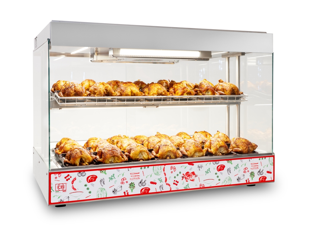 Vitrine chaude ventilée service arrière - CB EVB 120 CUBE LED n°2