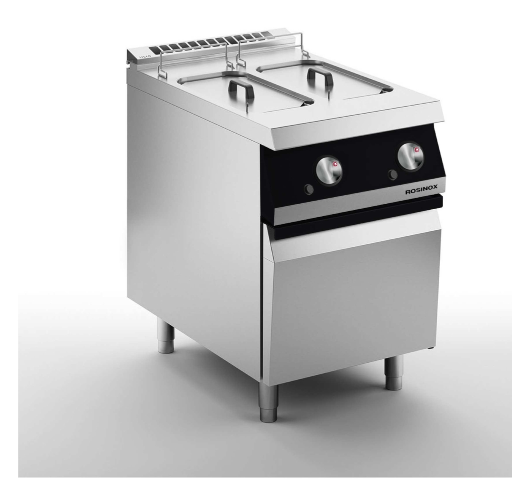 Friteuse sur placard avec porte - gaz - 2x10L - ROSINOX - RX39160341